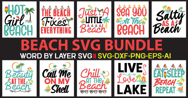 Beach SVG Bundle ,Funny Beach SVG Bundle SVG Newmockups 