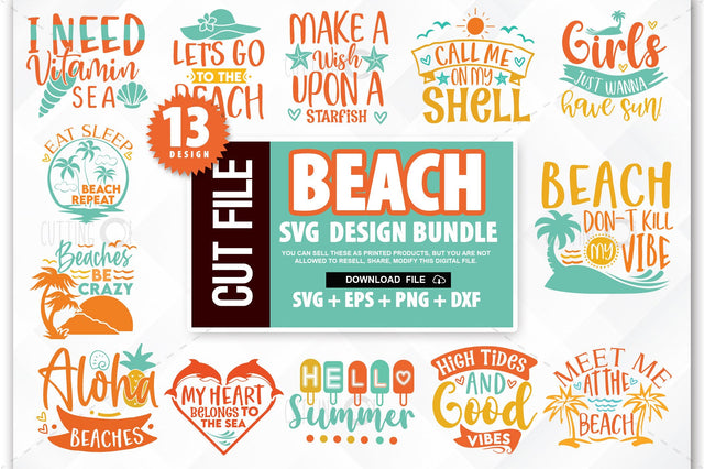 Beach SVG Bundle, Summer Bundle SVG, hello summer svg, Summer shirt svg, beach life svg, vacation svg, Summer quotes svg, Beach svg quotes SVG Designangry 
