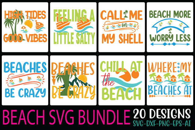 BEACH SVG BUNDLE SVG Cut File SVGs, Quotes and Sayings, Food & Drink, Holiday,On Sale, SVG Studio Innate 