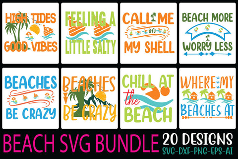 BEACH SVG BUNDLE SVG Cut File SVGs, Quotes and Sayings, Food & Drink, Holiday,On Sale, SVG Studio Innate 