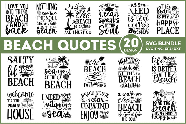 Beach SVG Bundle SVG Regulrcrative 