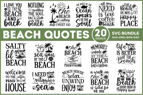 Beach SVG Bundle SVG Regulrcrative 