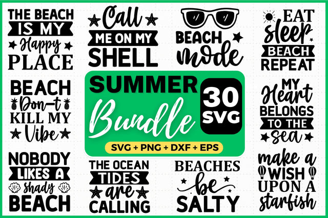 Beach SVG Bundle SVG Regulrcrative 