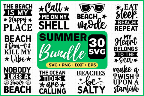 Beach SVG Bundle SVG Regulrcrative 