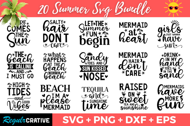 Beach SVG Bundle SVG Regulrcrative 
