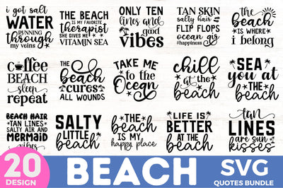 Beach SVG Bundle SVG Regulrcrative 