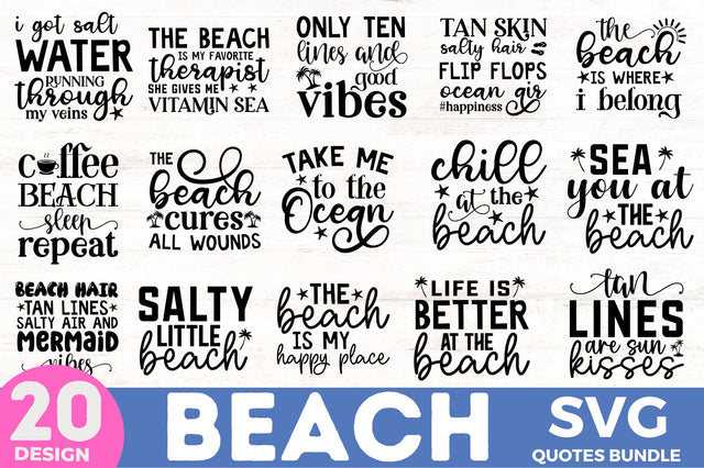 Beach SVG Bundle SVG Regulrcrative 