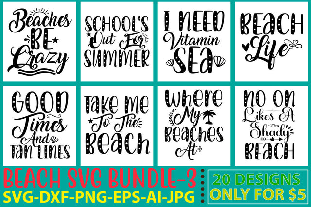 Beach Svg Bundle SVG Syaman 