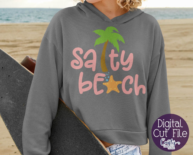 Beach Svg - Salty Beach - Summer - Funny Quote SVG Crafty Mama Studios 