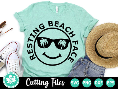 Beach SVG | Summer SVG | Resting Beach Face SVG SVG TrueNorthImagesCA 