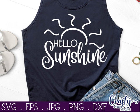 Beach Svg - Summer - Vacation - Hello Sunshine Svg SVG Crafty Mama Studios 