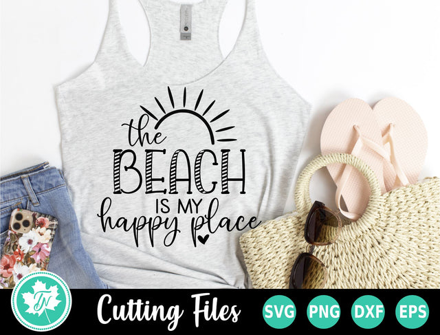 Beach SVG | The Beach is my Happy Place SVG TrueNorthImagesCA 