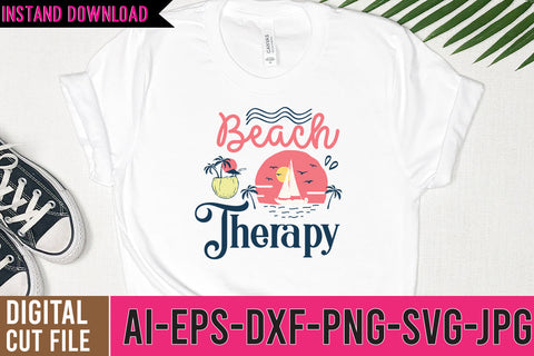 Beach Therapy SVG Cut File | Beach Therapy SVG Quotes SVG BlackCatsMedia 