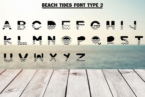 Beach Tides Font - Cute upper Duo case font Font Wowsvgstudio 