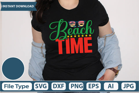Beach Time Svg Cut File,SVGs,quotes-and-sayings,food-drink,mini-bundles,print-cut,on-sale, SVG DesignPlante 503 