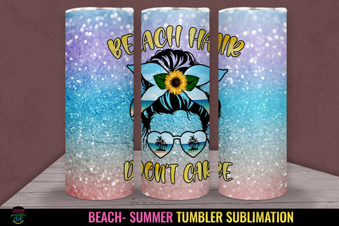 Beach Tumbler Sublimation I 20 Oz Summer Tumbler Wrap PNG Sublimation Happy Printables Club 