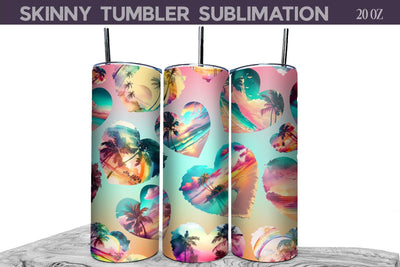 Beach Tumbler Sublimation | Patriotic Tumbler Sublimation WatercolorColorDream 