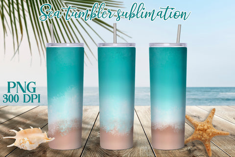 Beach tumbler sublimation | Summer tumbler design Sublimation Svetana Studio 