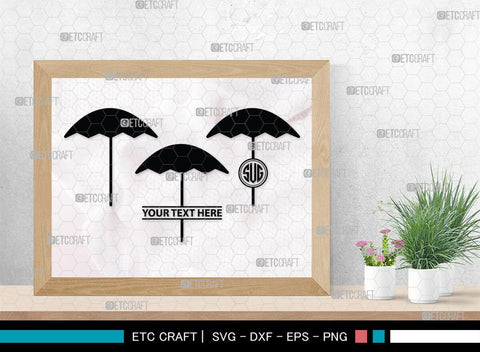 Beach Umbrella Monogram, Beach Umbrella Silhouette, Beach Umbrella SVG, Beach Svg, Summer Svg, Vacation Svg, Outdoor Umbrella Svg, SB00466 SVG ETC Craft 
