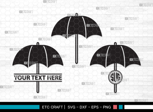 Beach Umbrella Monogram SVG | Beach Umbrella Svg | Beach Svg | Summer Svg | Beach Umbrella Monogram SVG ETC Craft 