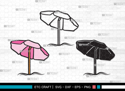 Beach Umbrella SVG | Beach Umbrella Svg | Beach Svg | Summer Svg | Beach Umbrella Clipart SVG ETC Craft 