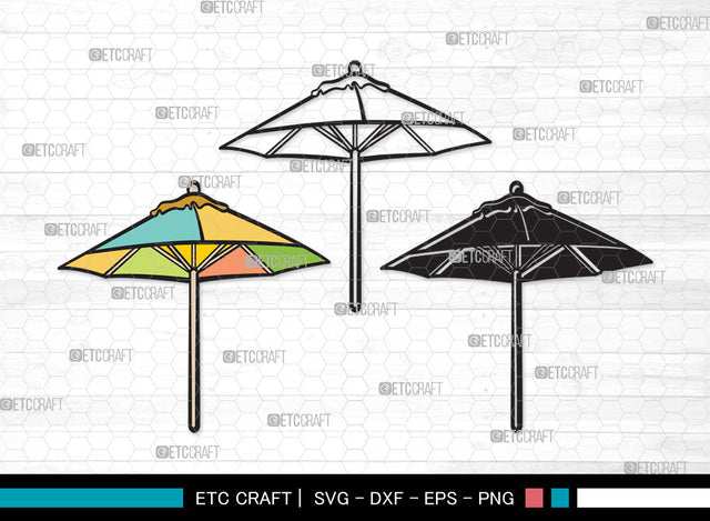 Beach Umbrella SVG | Beach Umbrella Svg | Beach Svg | Summer Svg | Beach Umbrella Clipart SVG ETC Craft 