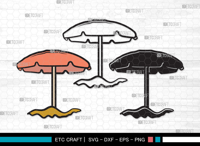Beach Umbrella SVG | Beach Umbrella Svg | Beach Svg | Summer Svg | Beach Umbrella Clipart SVG ETC Craft 