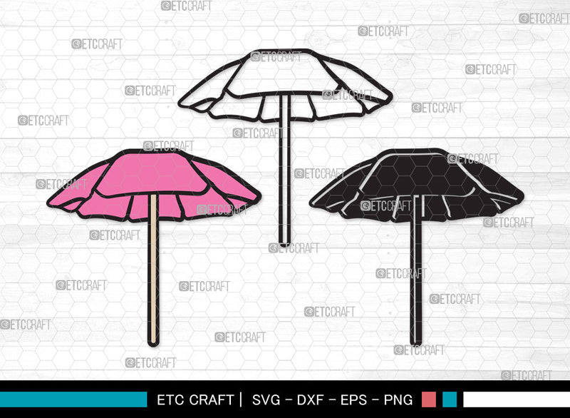 Beach Umbrella SVG | Beach Umbrella Svg | Beach Svg | Summer Svg | Beach Umbrella Clipart SVG ETC Craft 