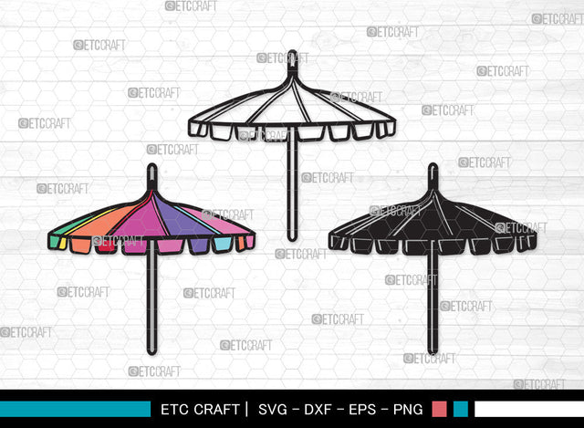 Beach Umbrella SVG | Beach Umbrella Svg | Beach Svg | Summer Svg | Beach Umbrella Clipart SVG ETC Craft 