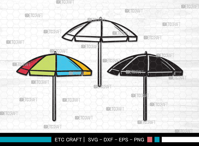 Beach Umbrella SVG | Beach Umbrella Svg | Beach Svg | Summer Svg | Beach Umbrella Clipart SVG ETC Craft 