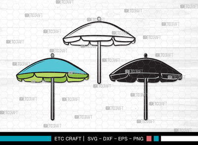 Beach Umbrella SVG | Beach Umbrella Svg | Beach Svg | Summer Svg | Beach Umbrella Clipart SVG ETC Craft 