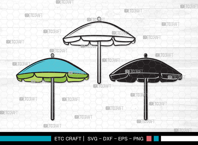 Beach Umbrella SVG | Beach Umbrella Svg | Beach Svg | Summer Svg | Beach Umbrella Clipart SVG ETC Craft 