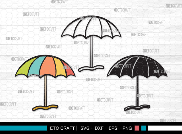 Beach Umbrella SVG | Beach Umbrella Svg | Beach Svg | Summer Svg | Beach Umbrella Clipart SVG ETC Craft 