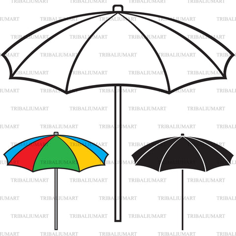 Beach umbrella SVG TribaliumArtSF 