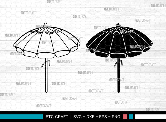 Beach Umbrella SVG, Umbrella Svg, Beach Svg, Summer Svg, Beach Umbrella Svg SVG ETC Craft 