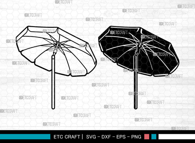 Beach Umbrella SVG, Umbrella Svg, Beach Svg, Summer Svg, Beach Umbrella Svg SVG ETC Craft 