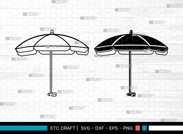 Beach Umbrella SVG, Umbrella Svg, Beach Svg, Summer Svg, Beach Umbrella Svg SVG ETC Craft 