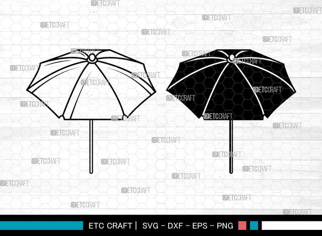 Beach Umbrella SVG, Umbrella Svg, Beach Svg, Summer Svg, Beach Umbrella Svg SVG ETC Craft 