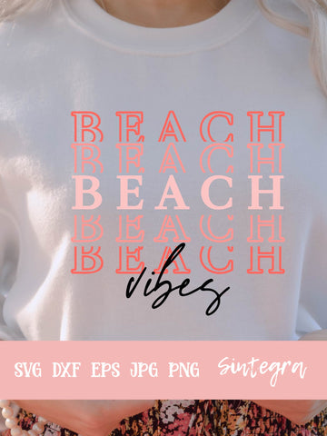 Beach Vibes Cut File SVG Free For Commercial Use SVG Sintegra 