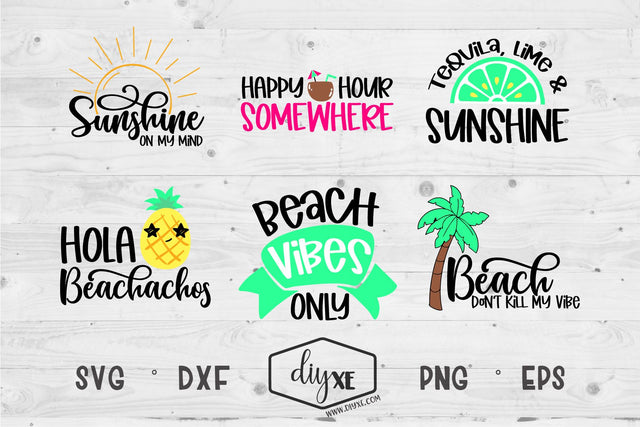 Beach Vibes Only Bundle SVG DIYxe Designs