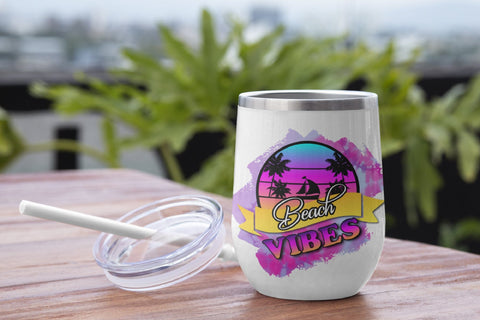 Beach Vibes PNG Summer Sublimation Design Sublimation OrangeBrushStudio 