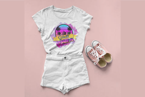 Beach Vibes PNG Summer Sublimation Design Sublimation OrangeBrushStudio 
