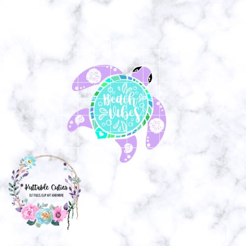 Beach Vibes Sea Turlte Digital Download SVG Kuttablecuties 