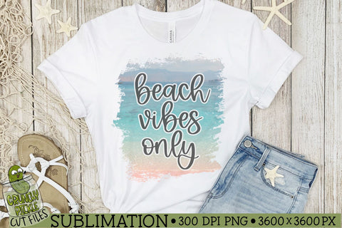 Beach Vibes Sublimation Design / Sublimation PNG SVG Crunchy Pickle 