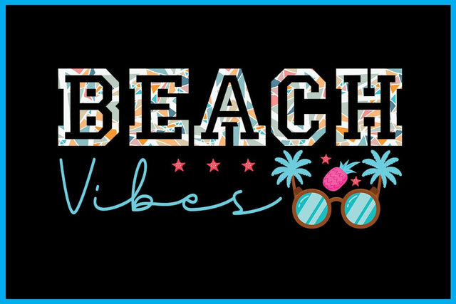 Beach Vibes Summer Sublimation PNG Printable Files Sublimation Creativedesigntee 
