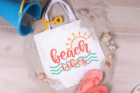 Beach Vibes - SVG, PNG, DXF, EPS SVG Elsie Loves Design 