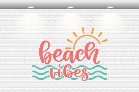 Beach Vibes - SVG, PNG, DXF, EPS SVG Elsie Loves Design 