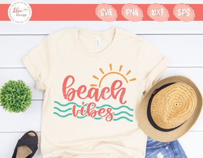 Beach Vibes - SVG, PNG, DXF, EPS SVG Elsie Loves Design 