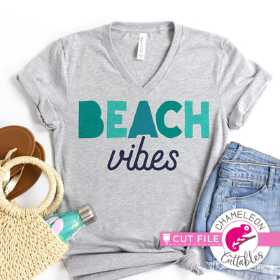 Beach vibes svg png dxf SVG Chameleon Cuttables 