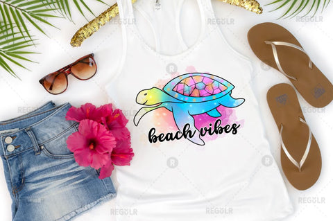 Beach vibes SVG Sublimation Regulrcrative 